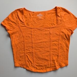 Hollister Orange Scoop Neck Women's Top / Y2K